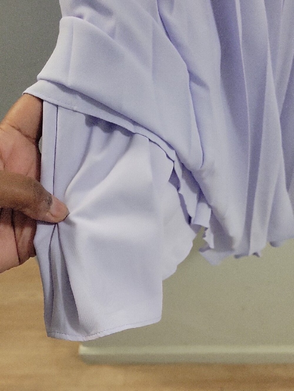 Uniqlo Lilac Pleated Midi Skirt Suze Xl - Picture 4 of 4